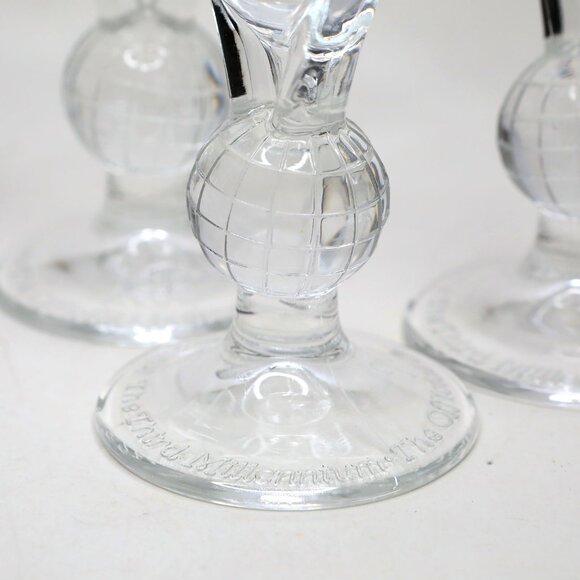 Vintage Nouvo Official Champagne Flute Glasses of The Third Millennium Y2k Globe - Picture 8 of 14